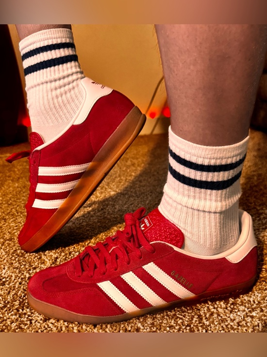 ADIDAS Felt Red & White Gazelle Sambas main image 10
